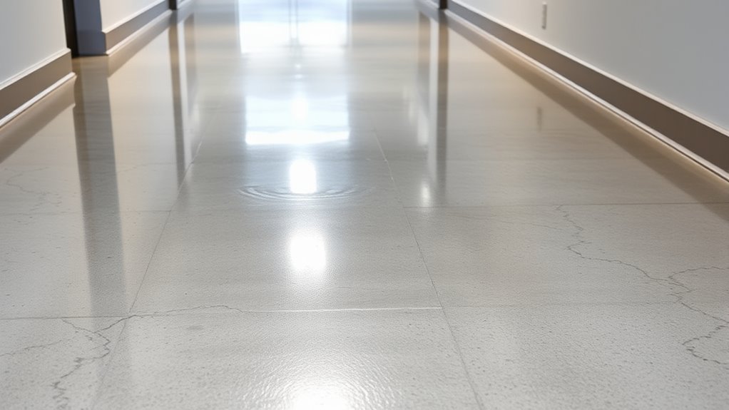 polished concrete edge cleaning