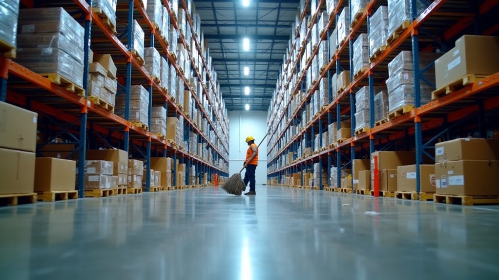 pre sweep aisle cleaning rule