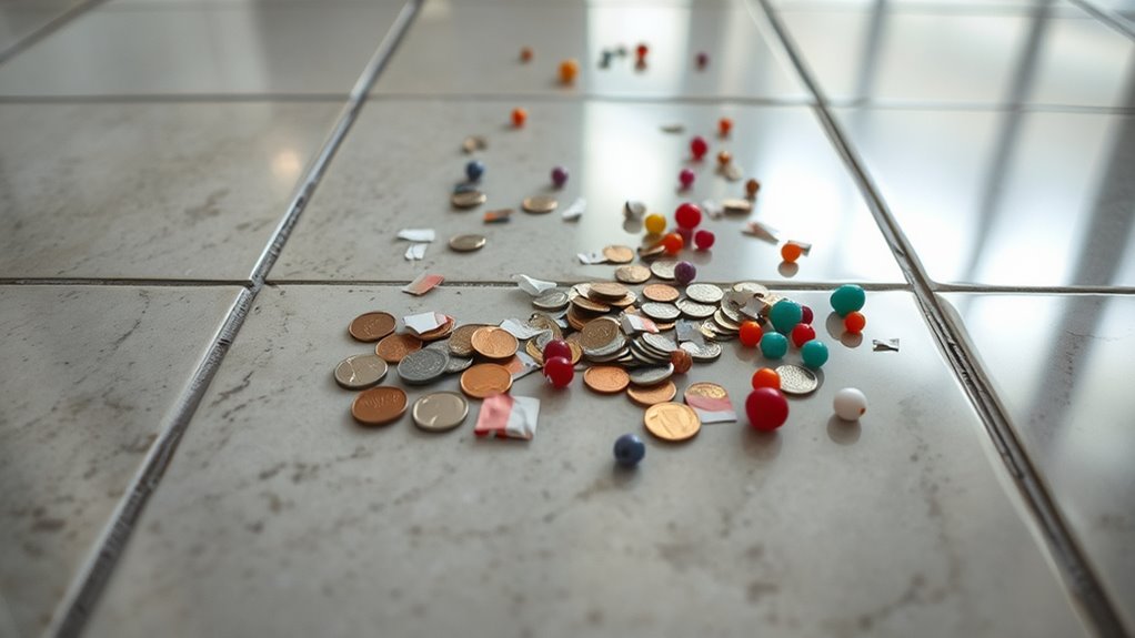 prevent tile floor scattering