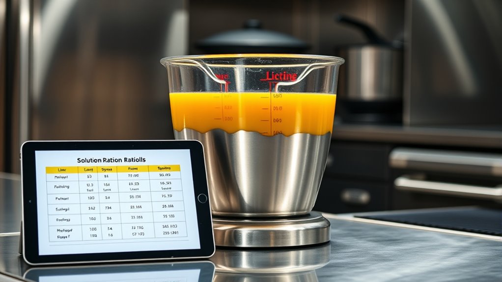 proper cleaning solution ratios