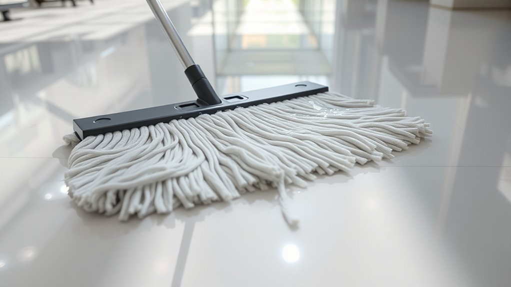 proper damp floor mopping