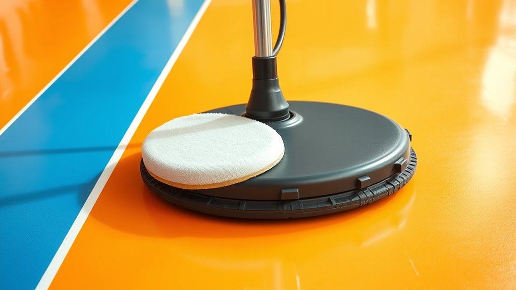 proper rubber floor auto scrubber setup