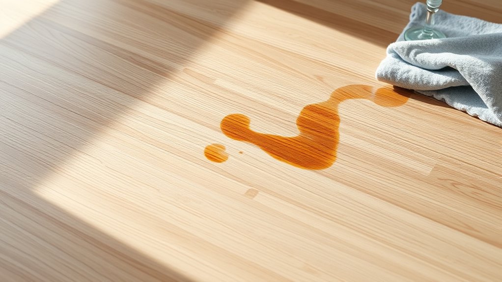 quick stain removal and prevention