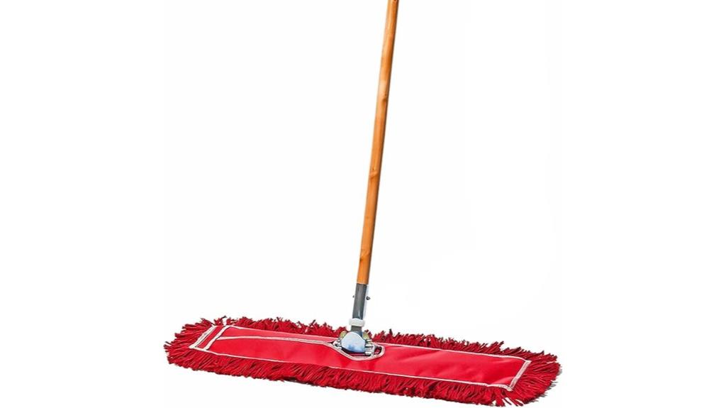 red commercial floor sweeper