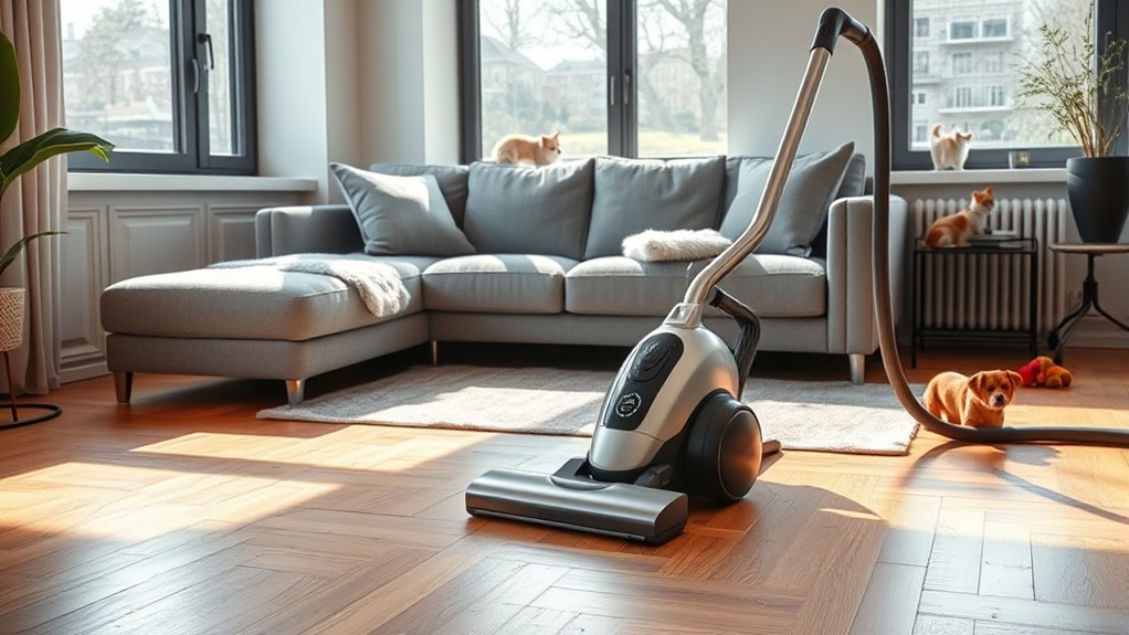 regular pet hair vacuuming routine