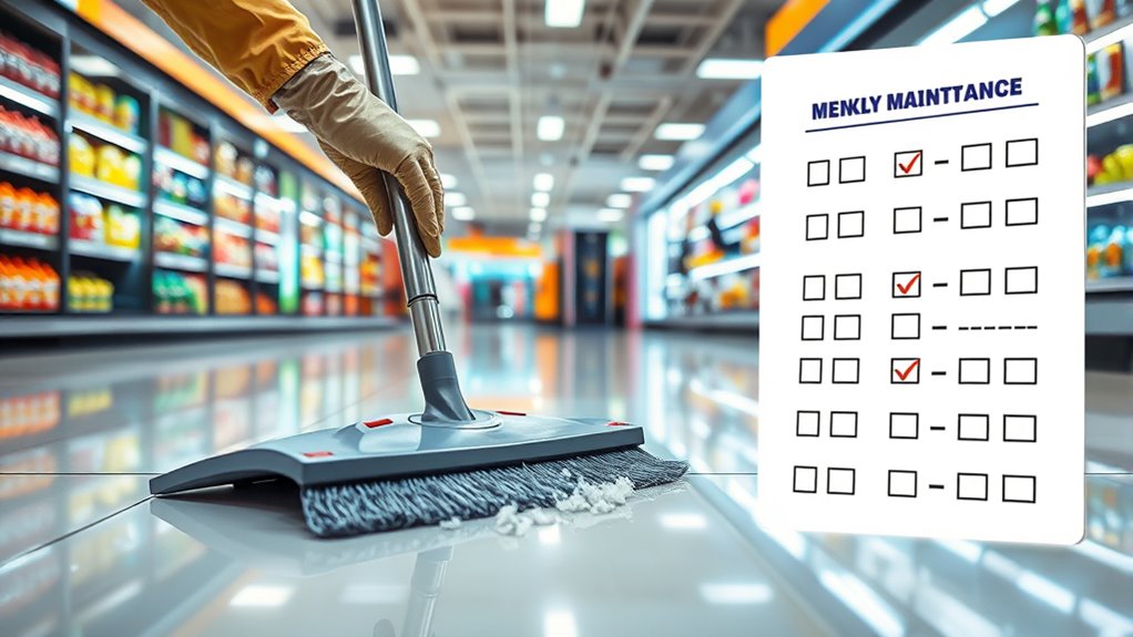 regular sweeper maintenance routine