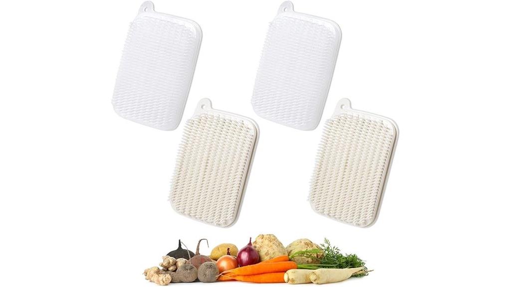 reusable silicone vegetable scrubbers