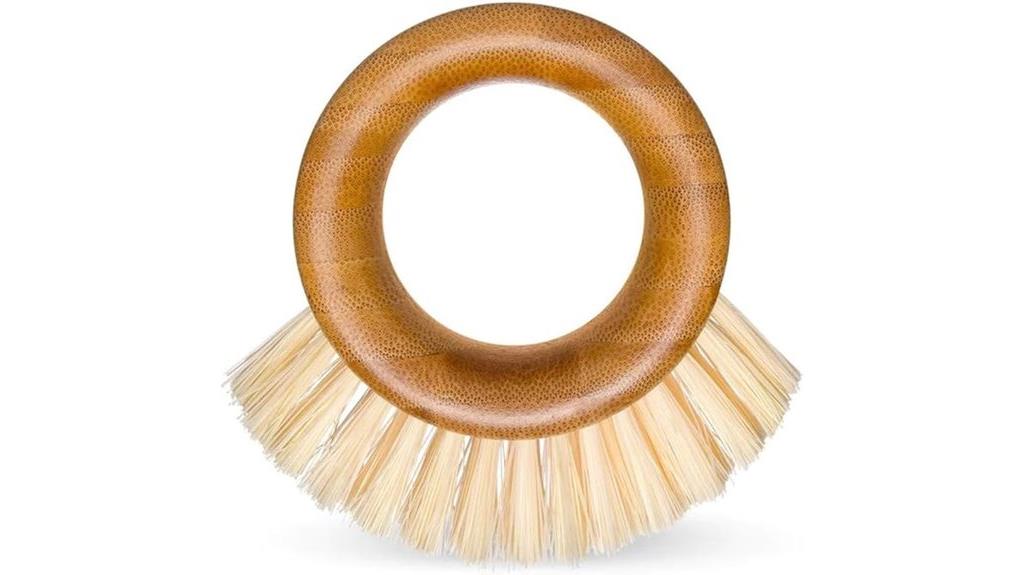ring shaped bamboo cleaning brush