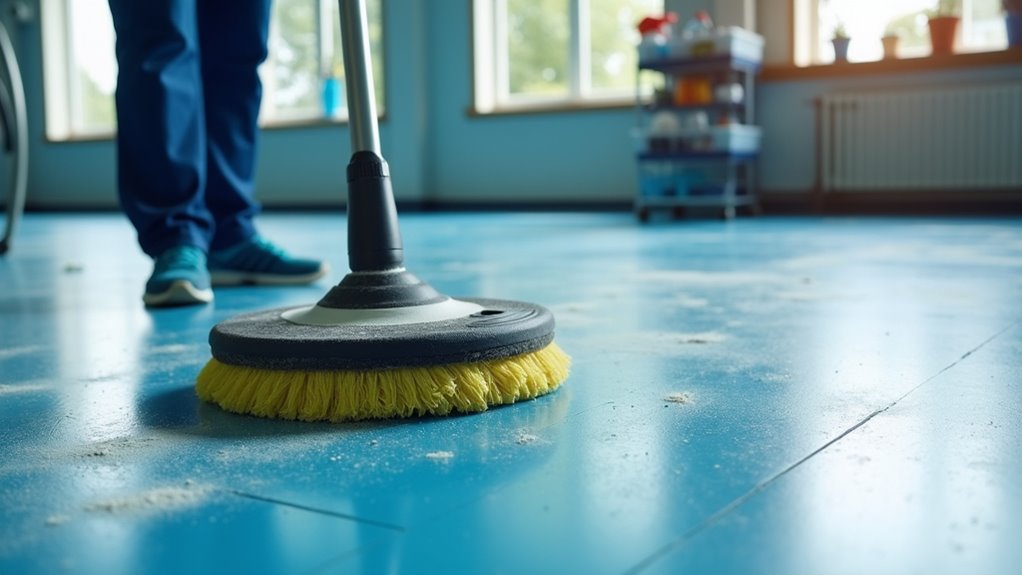 routine rubber floor maintenance