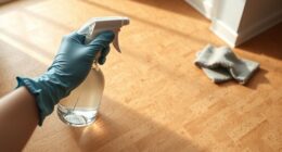 safe cork floor disinfection