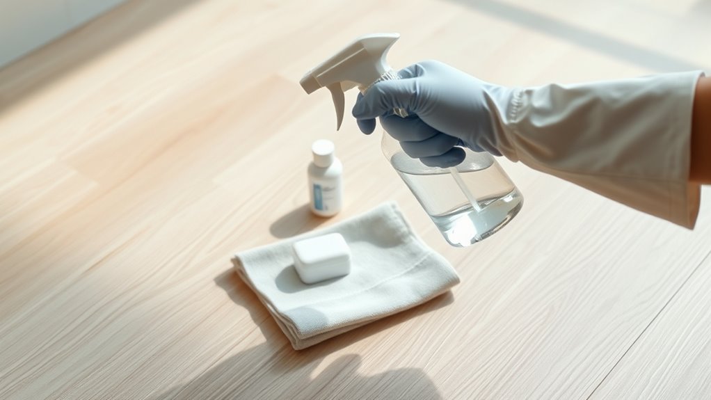 safe vinyl disinfection methods