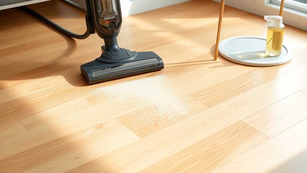 sealed hardwood dust prevention