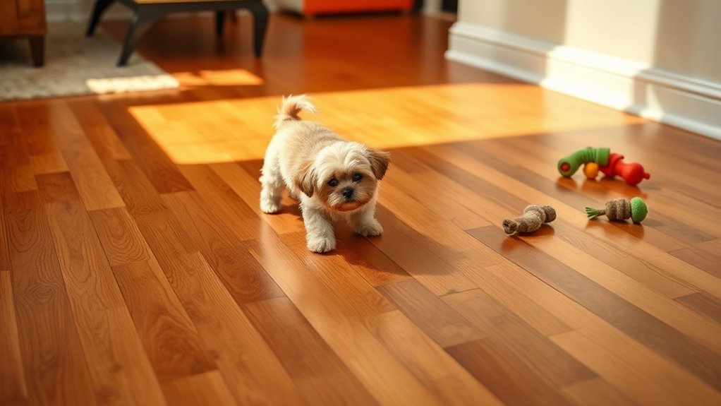 sealed hardwood pet cleanup