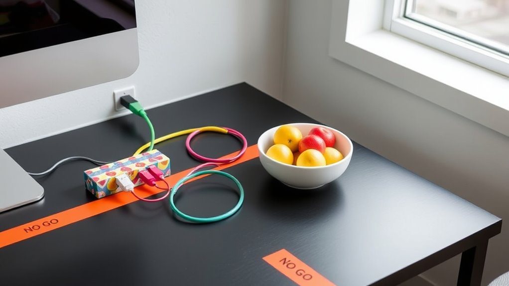 secure cords and bowls