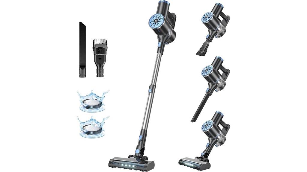 self standing led cordless vacuum