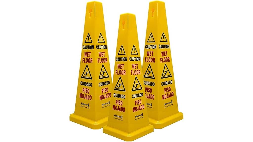 set of three safety cones