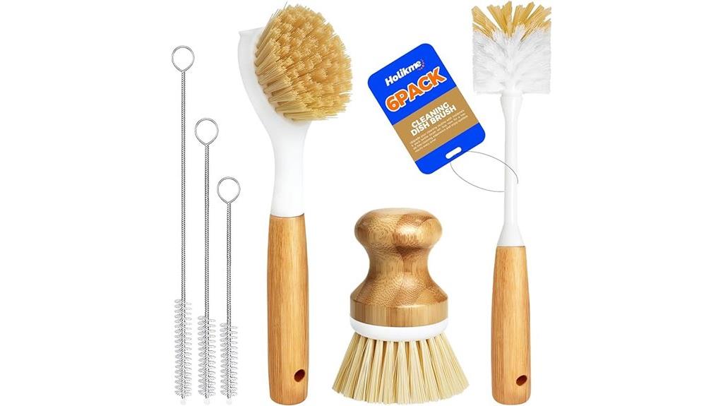 six pack dish cleaning set