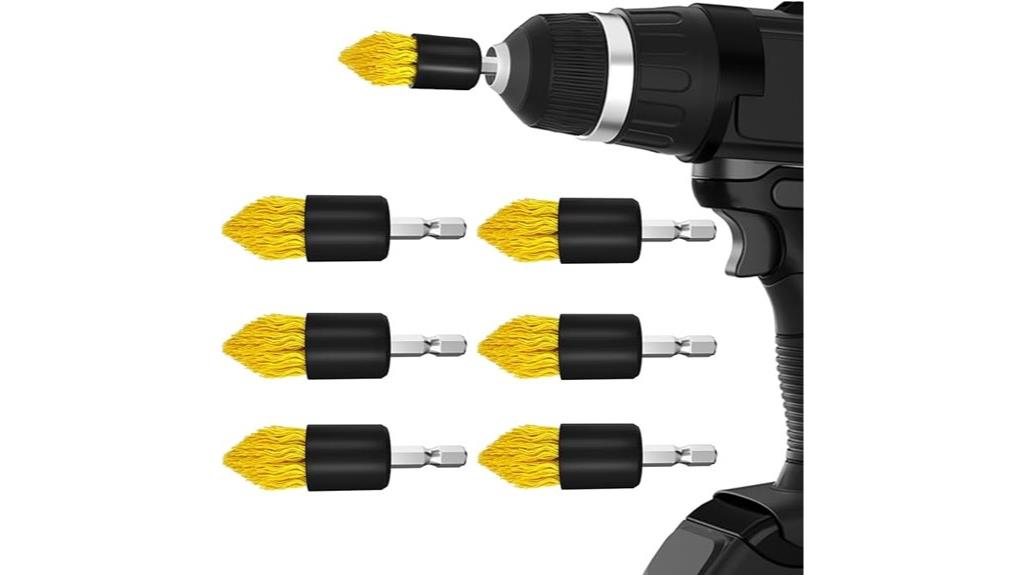 six piece drill brush set