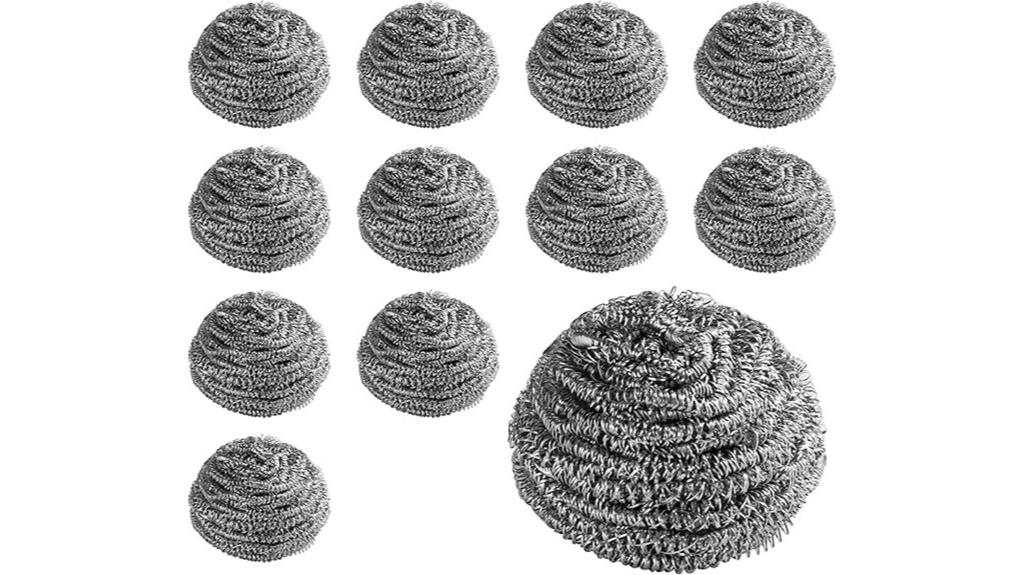 stainless steel scrubber set
