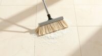 sweep to prevent scratches