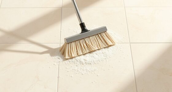 sweep to prevent scratches