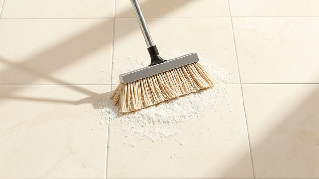 sweep to prevent scratches