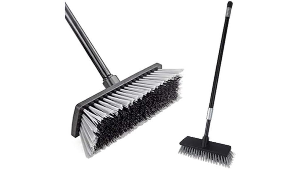 telescopic floor scrubbing brush