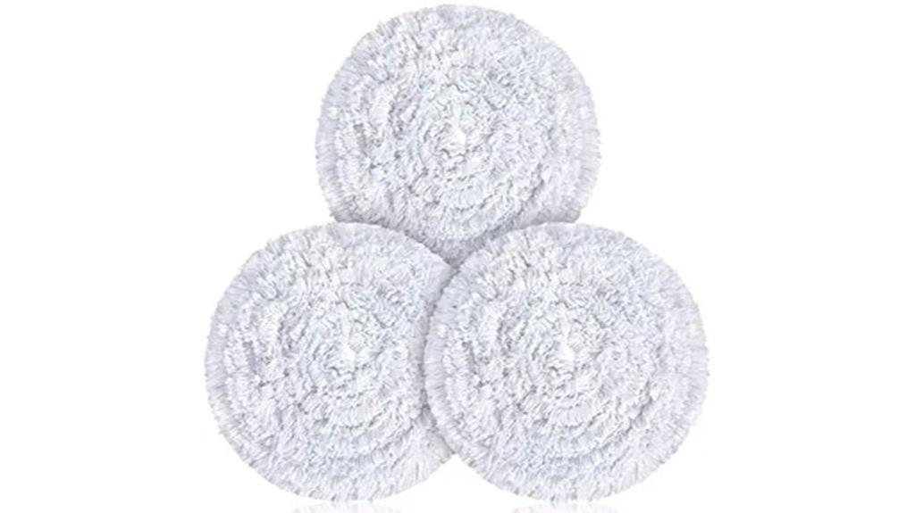 three 17 inch bonnet pads