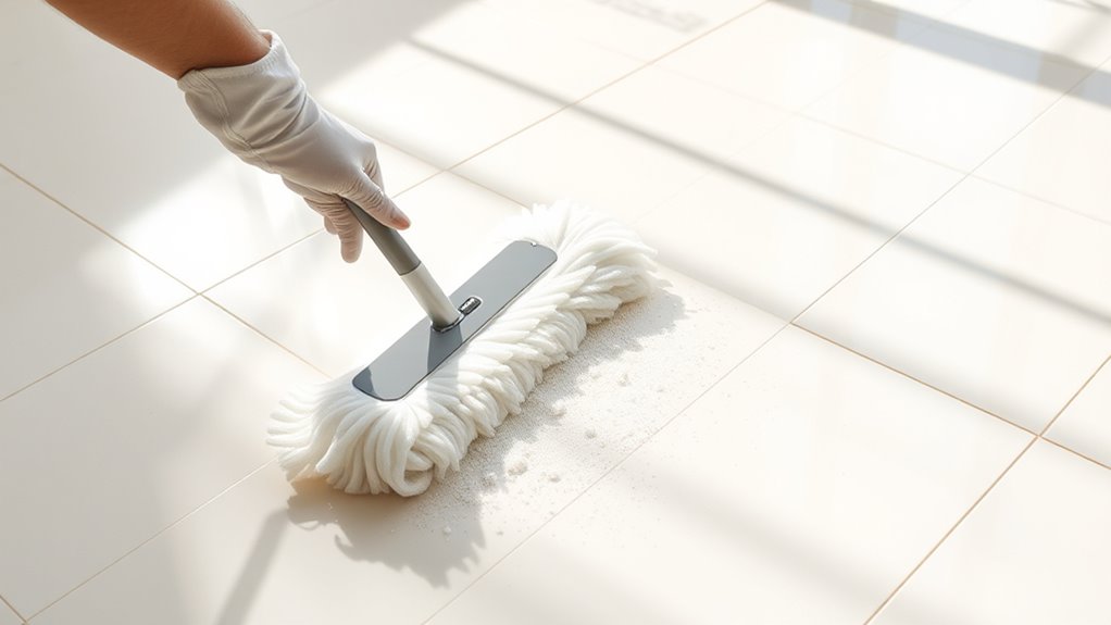 tile floor dust management