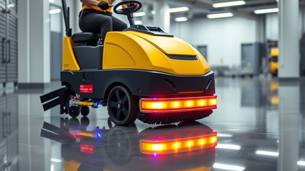top led floor scrubber options