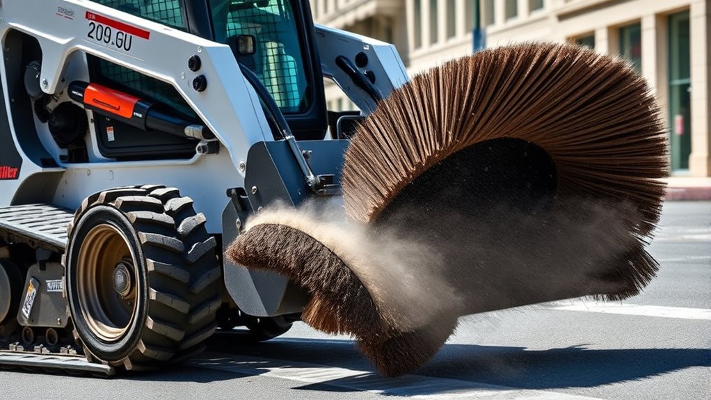 top skid steer sweeper attachments