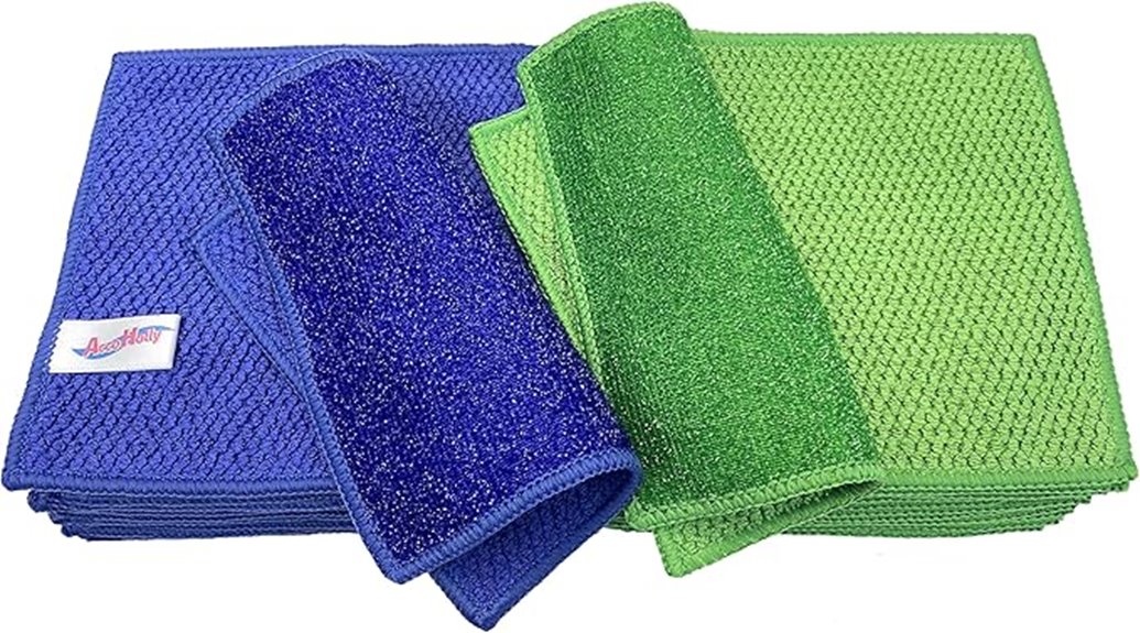 twelve microfiber dish cloths