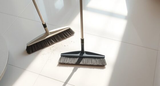 two pass tile dust sweeping