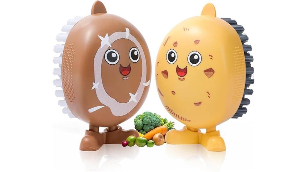 two piece vegetable scrubbers