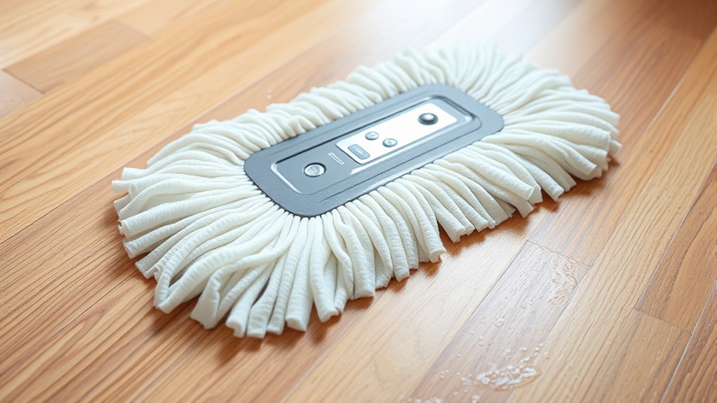 use damp mop carefully