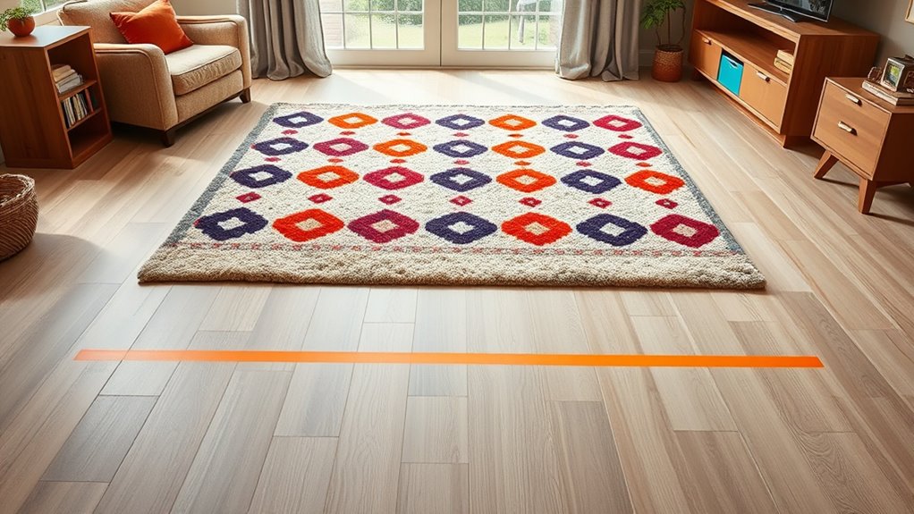 use rugs for visual cues