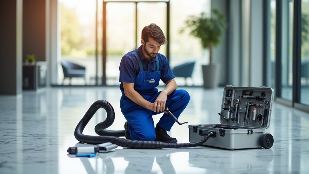 vacuum motor hose inspection