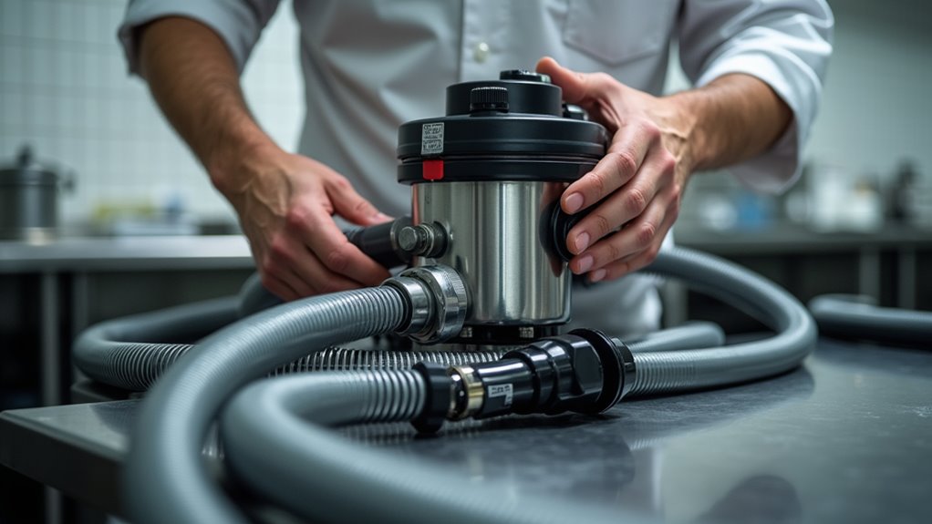 vacuum motor hose inspection