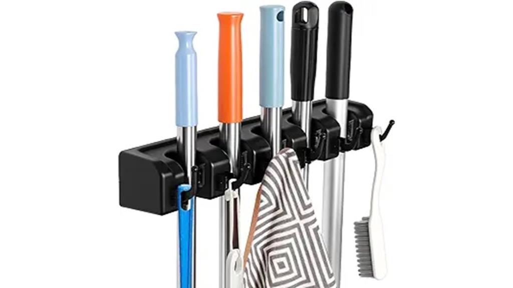 wall mounted cleaning tool organizer