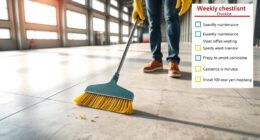 weekly concrete floor sweeping