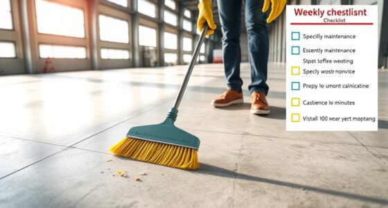 weekly concrete floor sweeping