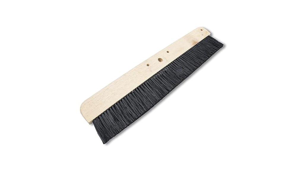 wood backed concrete broom