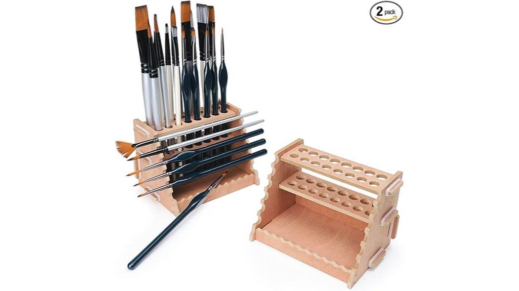 wooden brush holder for 44