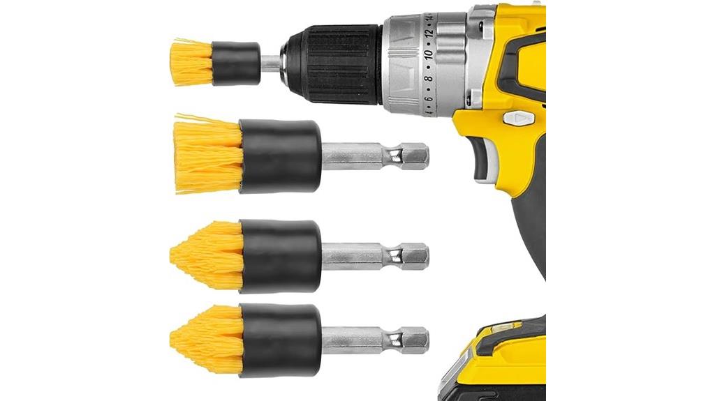 yellow drill brush set