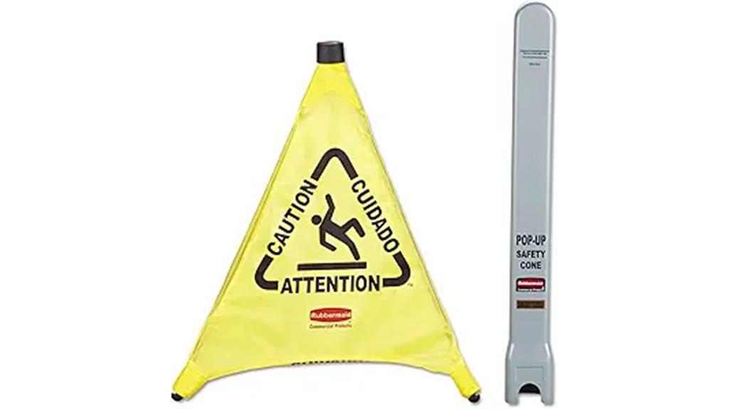 yellow wet floor sign