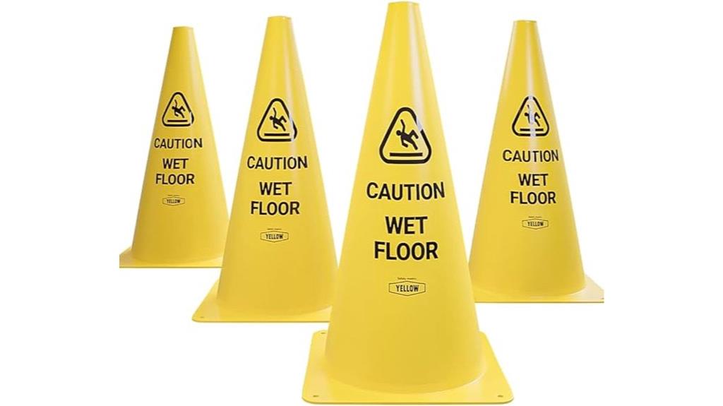 yellow wet floor sign