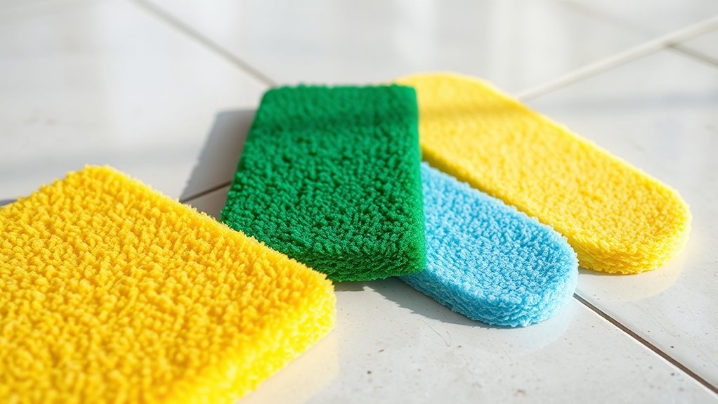 choose appropriate scrubbing pads