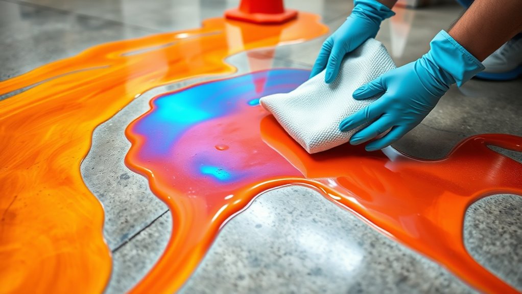 clean and neutralize spills