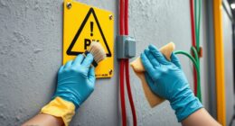 clean near safety signs