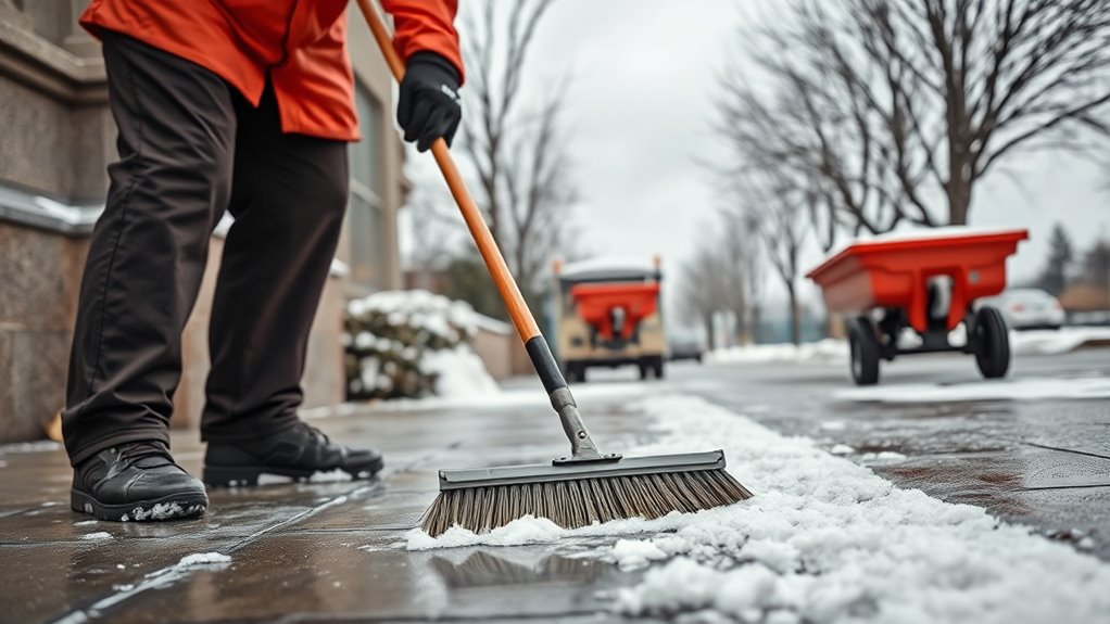 clear snow prevent ice formation
